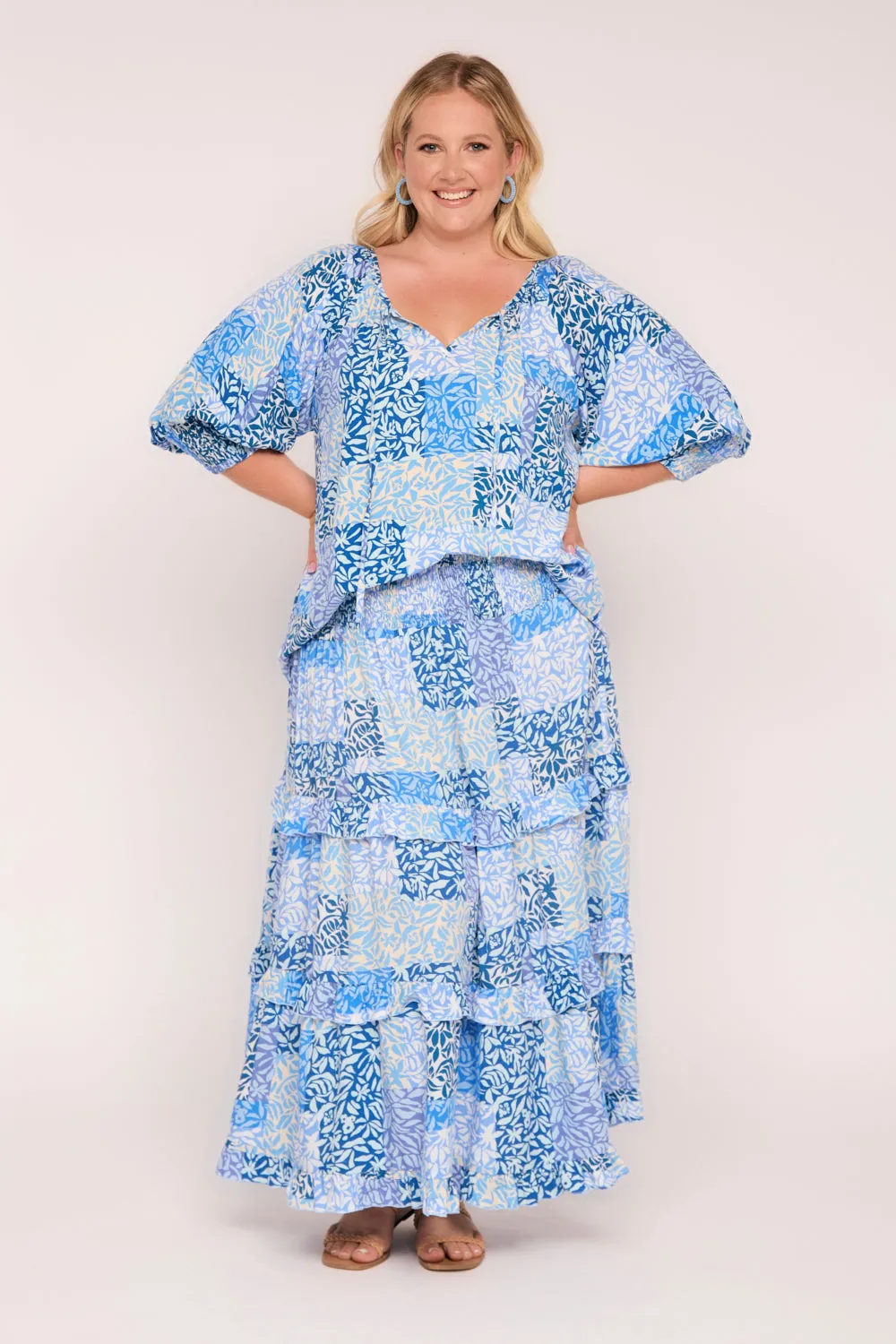 Robin Peasant Top in Salty Seas