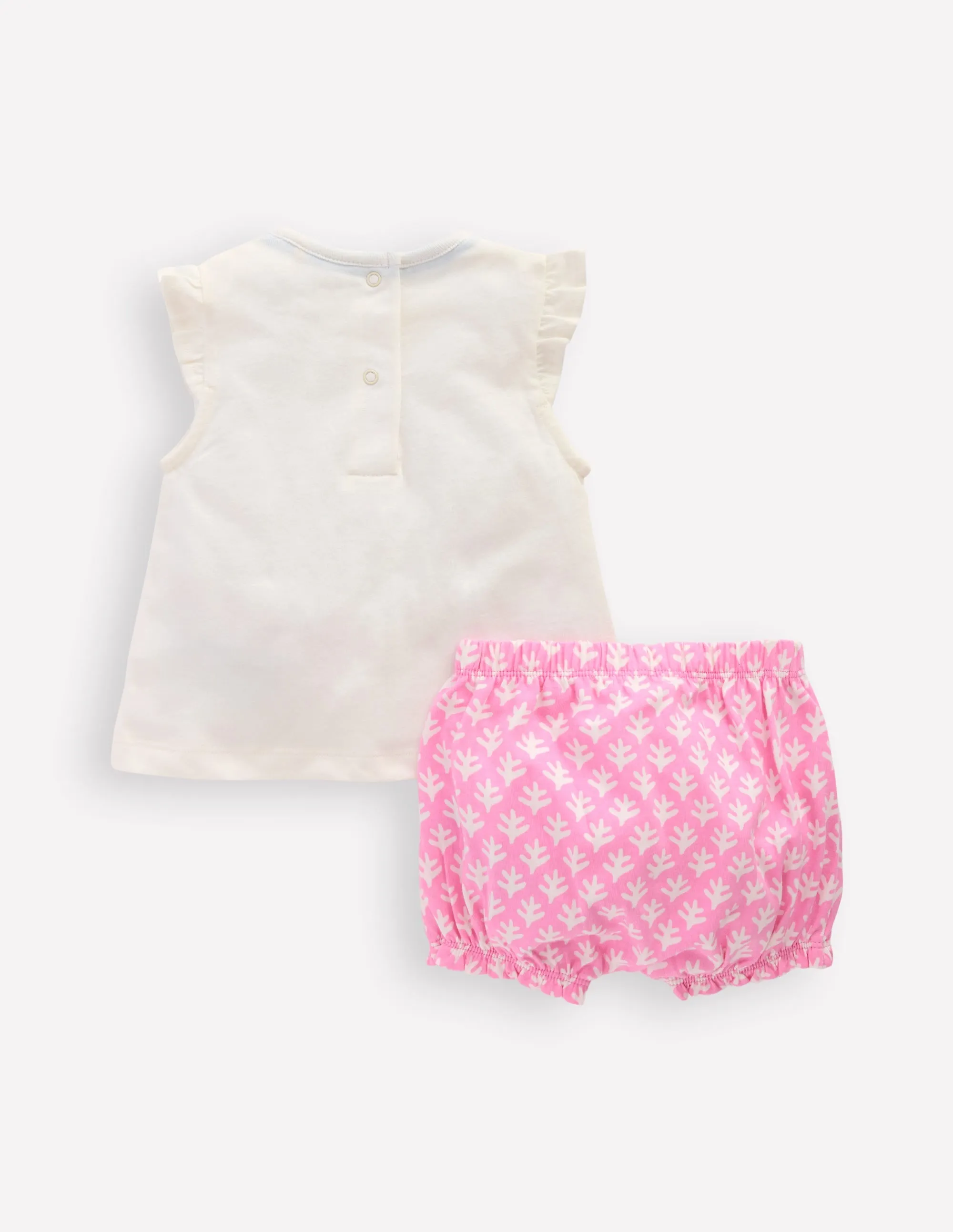 Ruffle Jersey Playset-Prism Pink and Coconut Milk