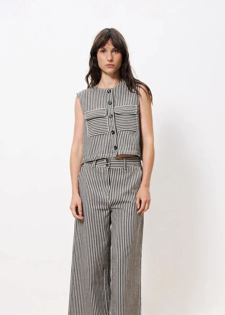 Sadet Striped Vest - Chocolat