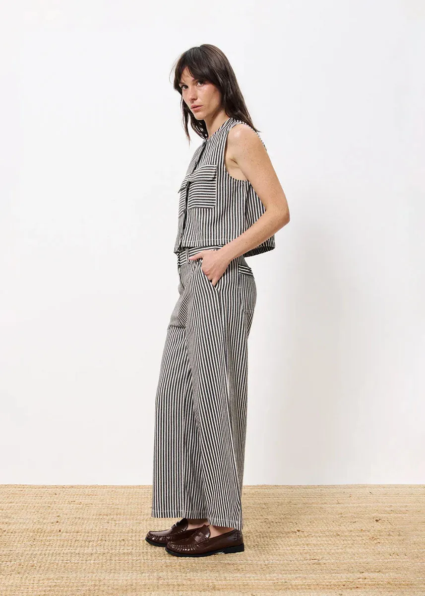 Sadet Striped Vest - Chocolat