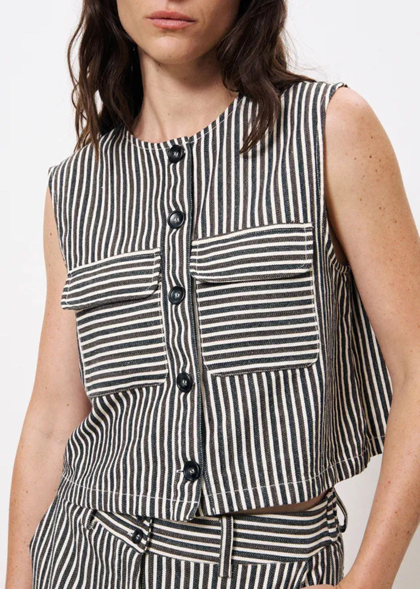 Sadet Striped Vest - Chocolat