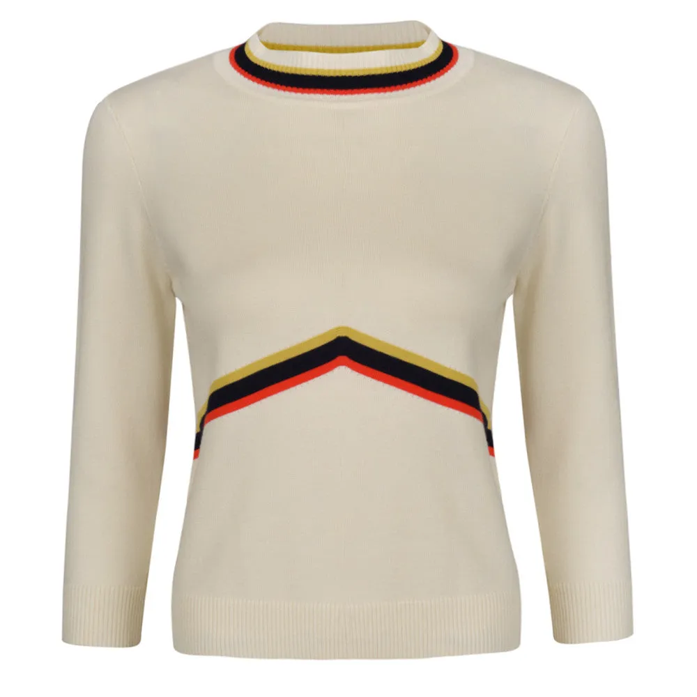 Saunton Top Cream Multi