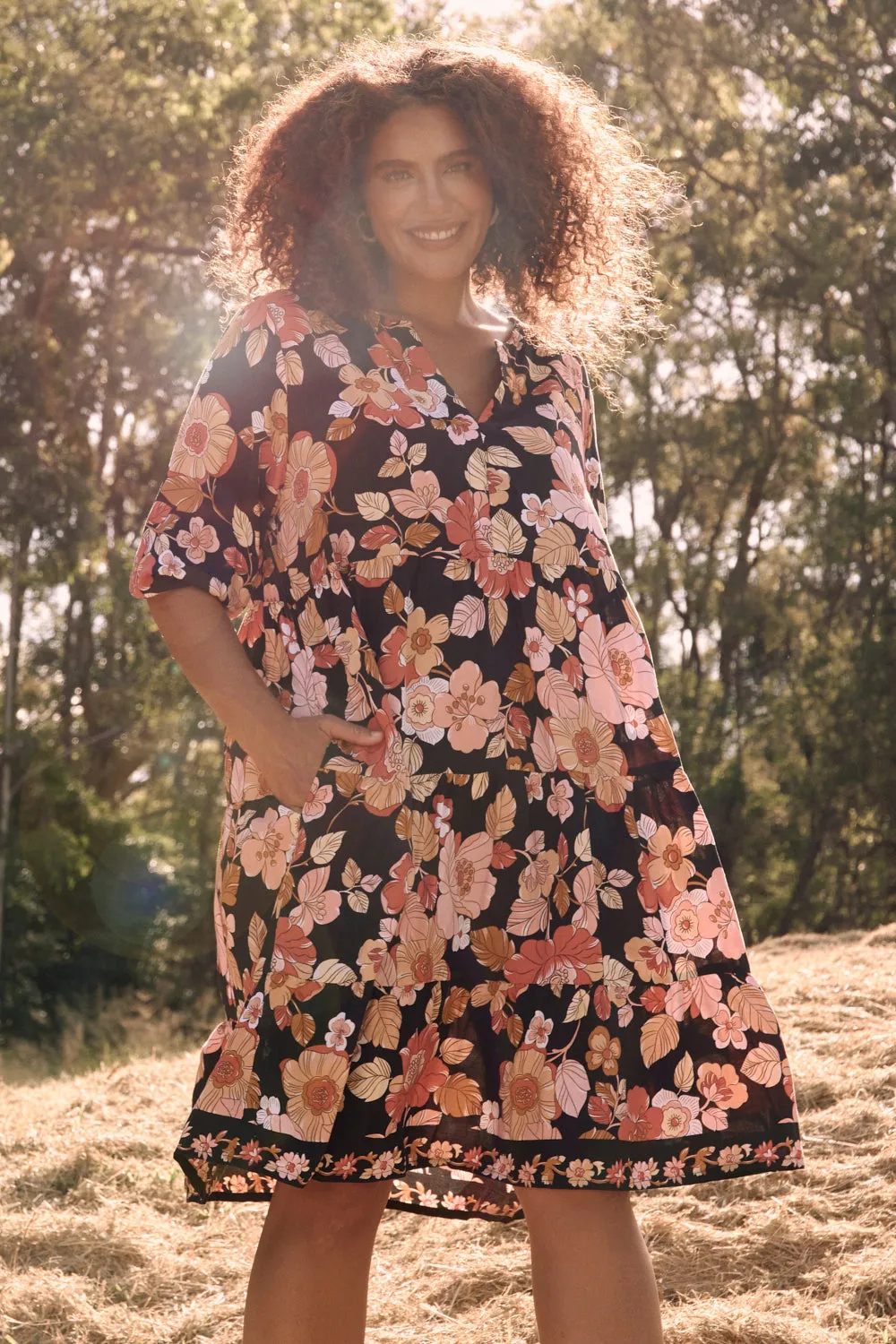 Scout Tiered Dress in Sweet Blooms