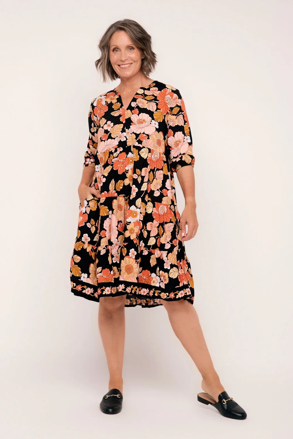 Scout Tiered Dress in Sweet Blooms