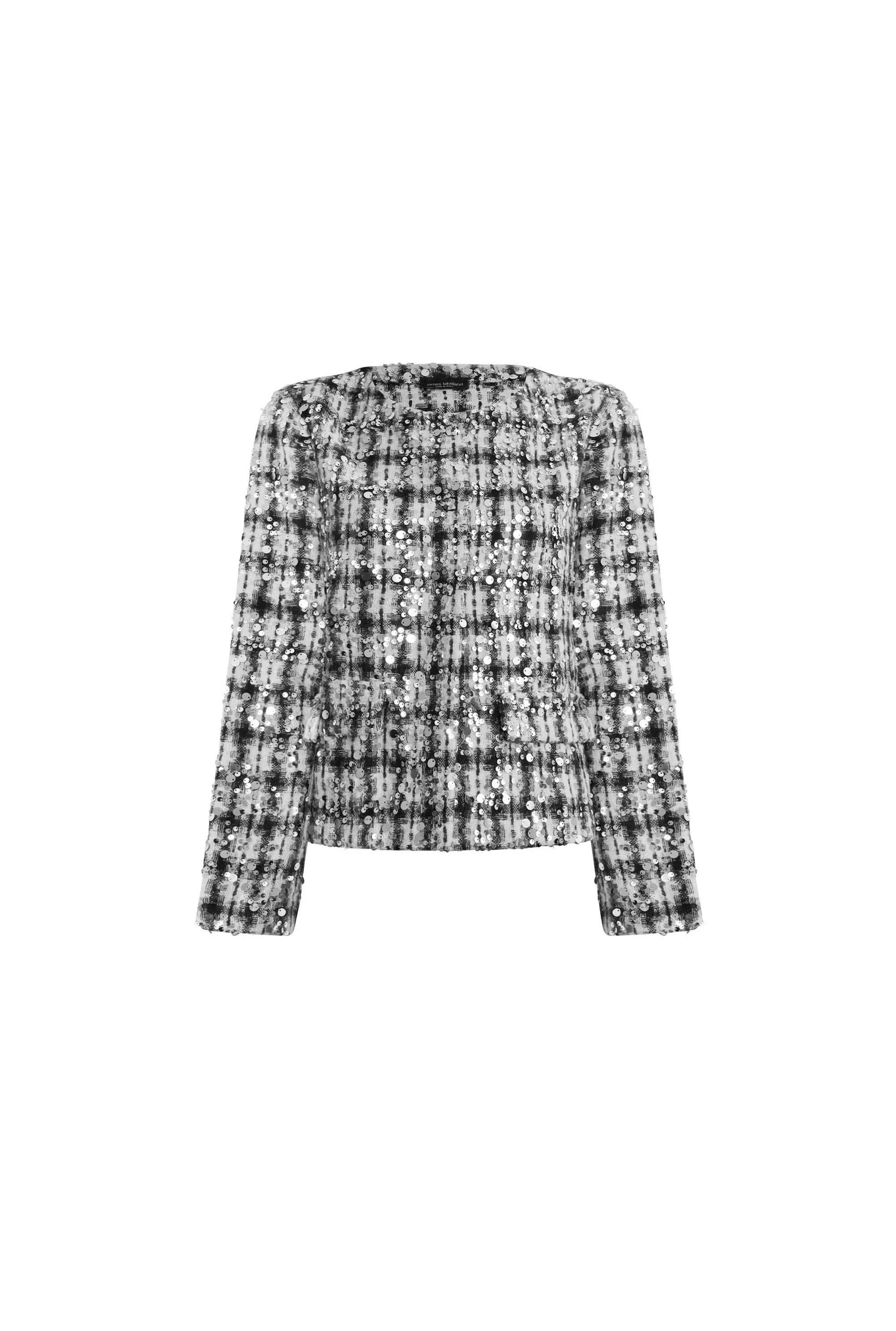 Sequin Tweed Black Jacket