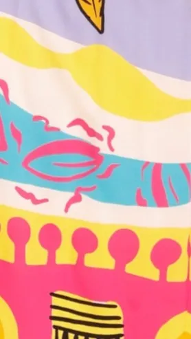 Shahar Maxi Dress - Pink Print