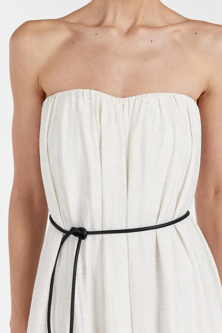 SHANIYA CREAM MARLE MIDI DRESS