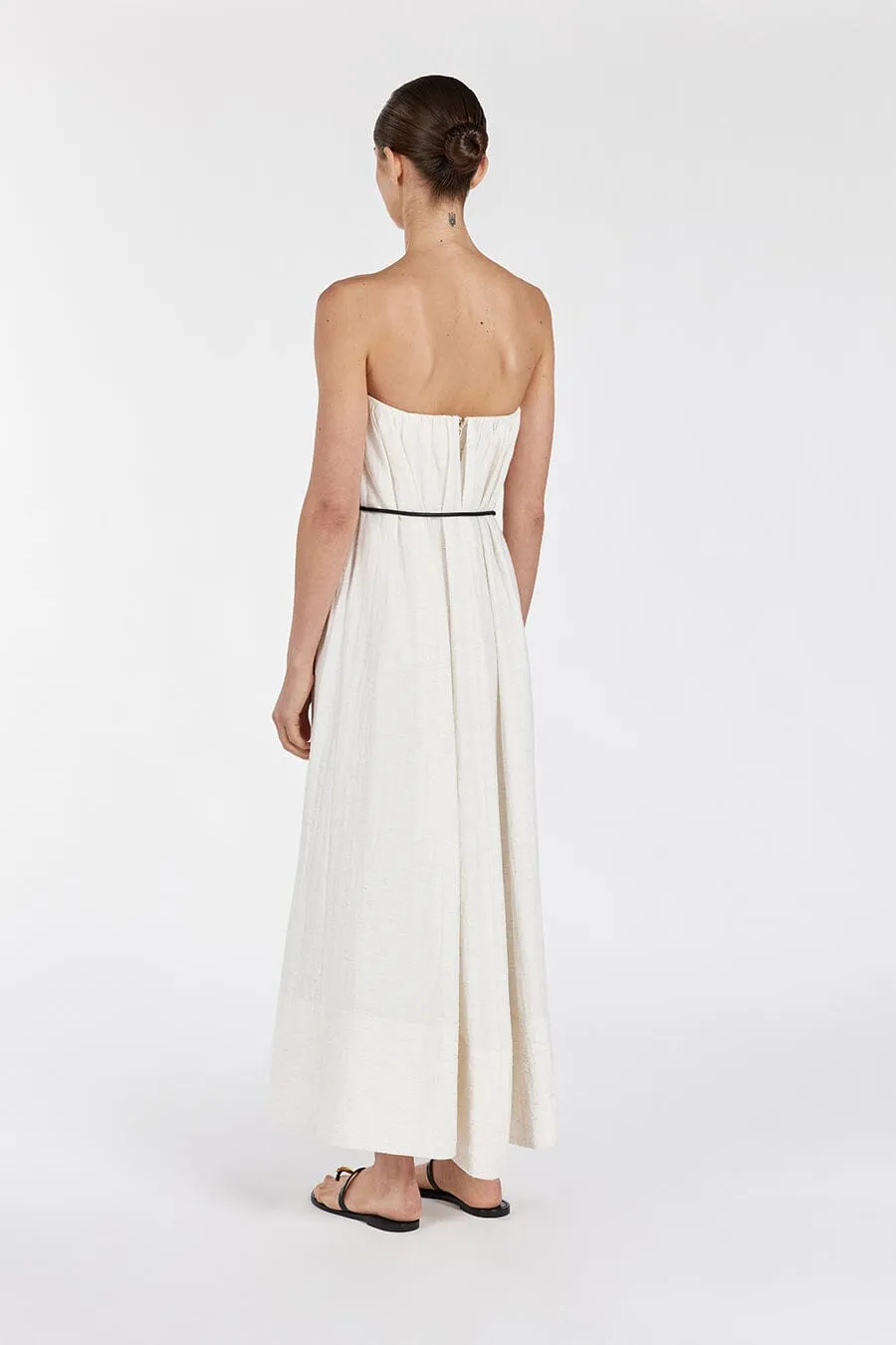SHANIYA CREAM MARLE MIDI DRESS
