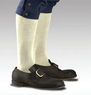 Silk Clocked Stockings - OFF WHITE