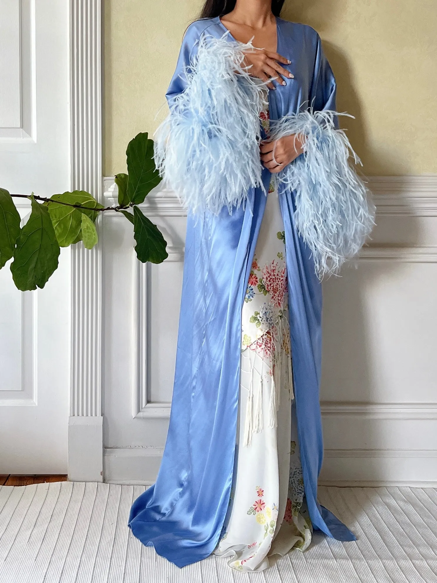 Silk Feather Robe /Duster - OSFM
