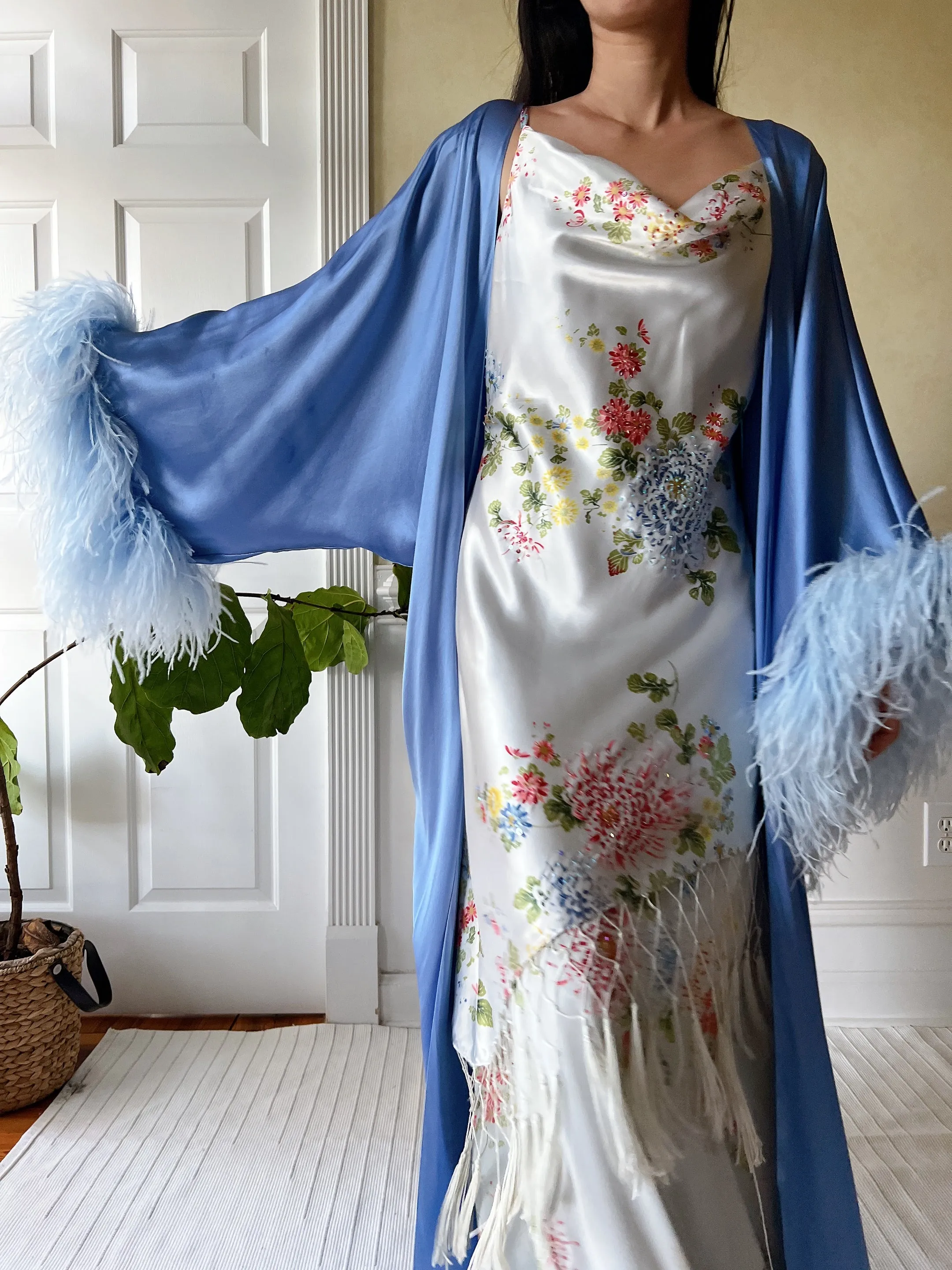 Silk Feather Robe /Duster - OSFM