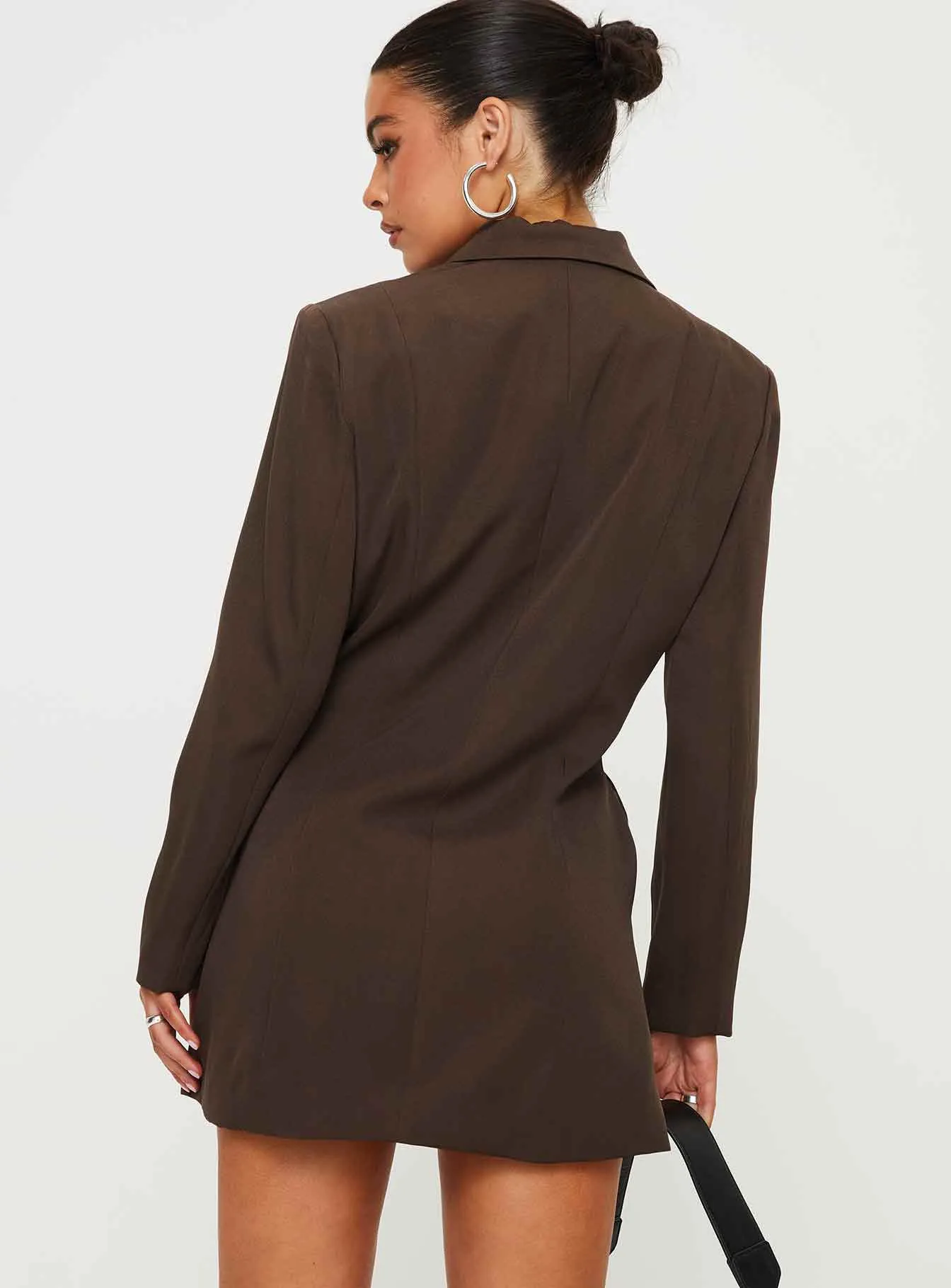 Simu Blazer Mini Dress Chocolate