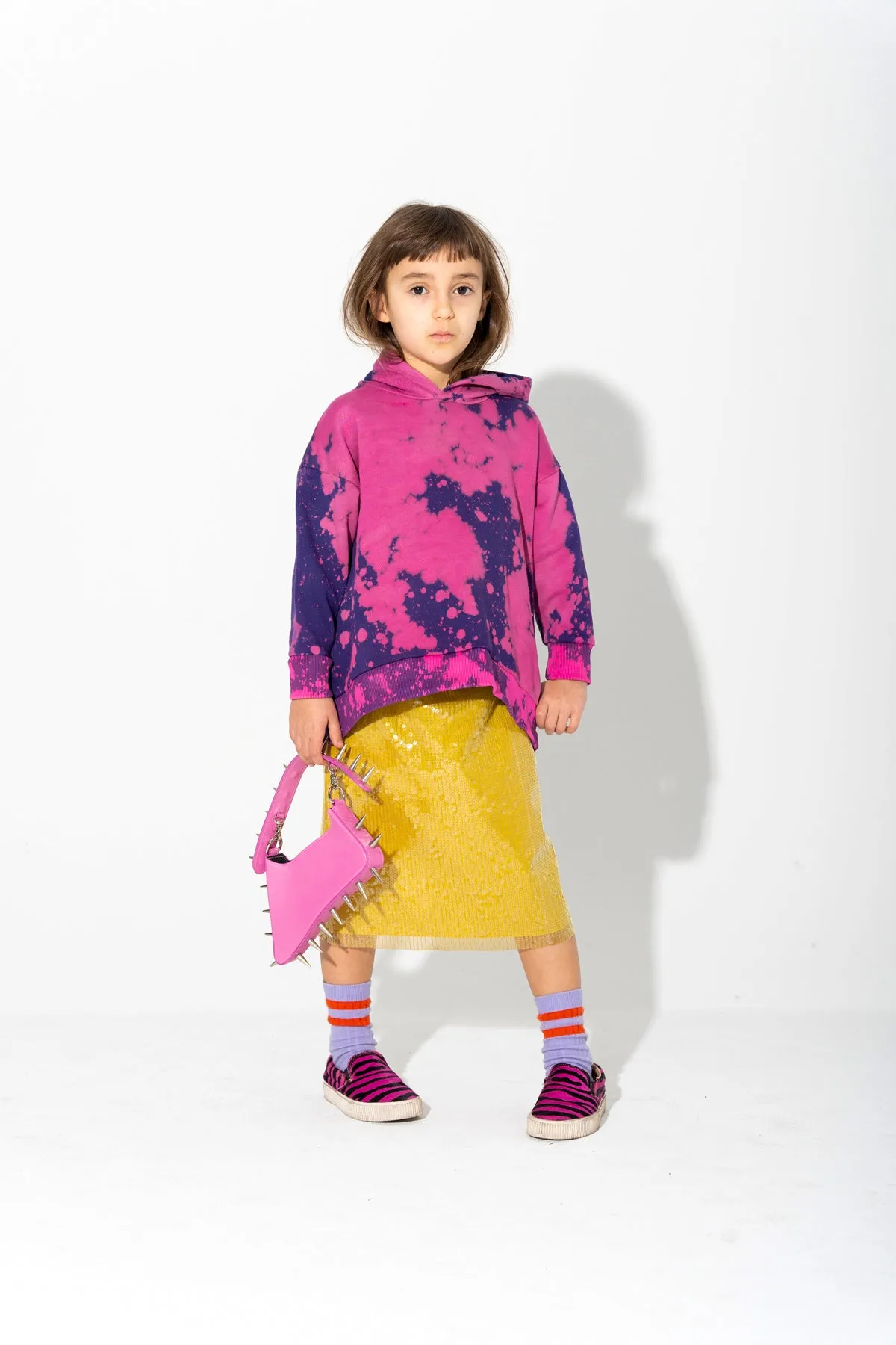 SPLATTERED FLEECE HOODIE