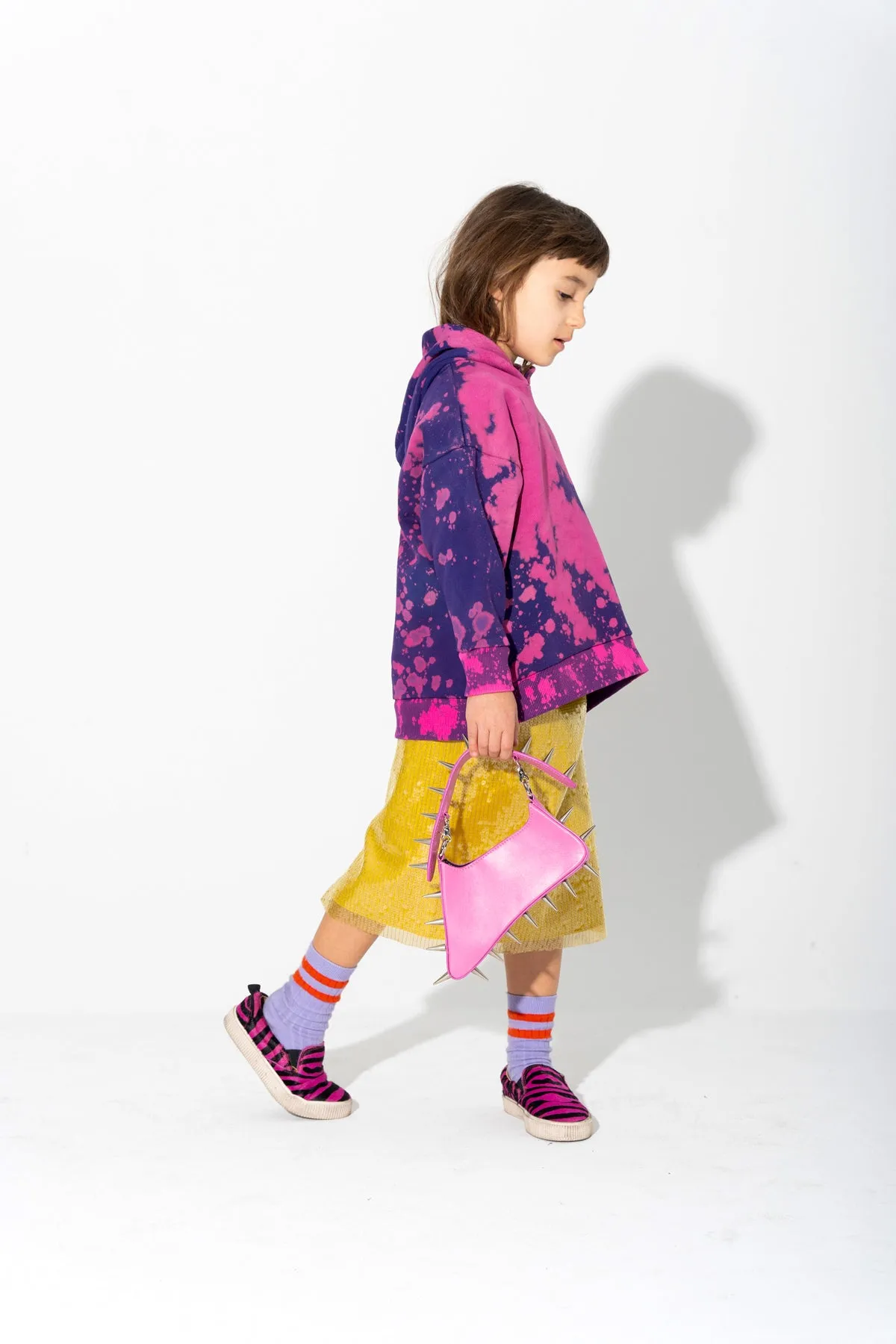 SPLATTERED FLEECE HOODIE
