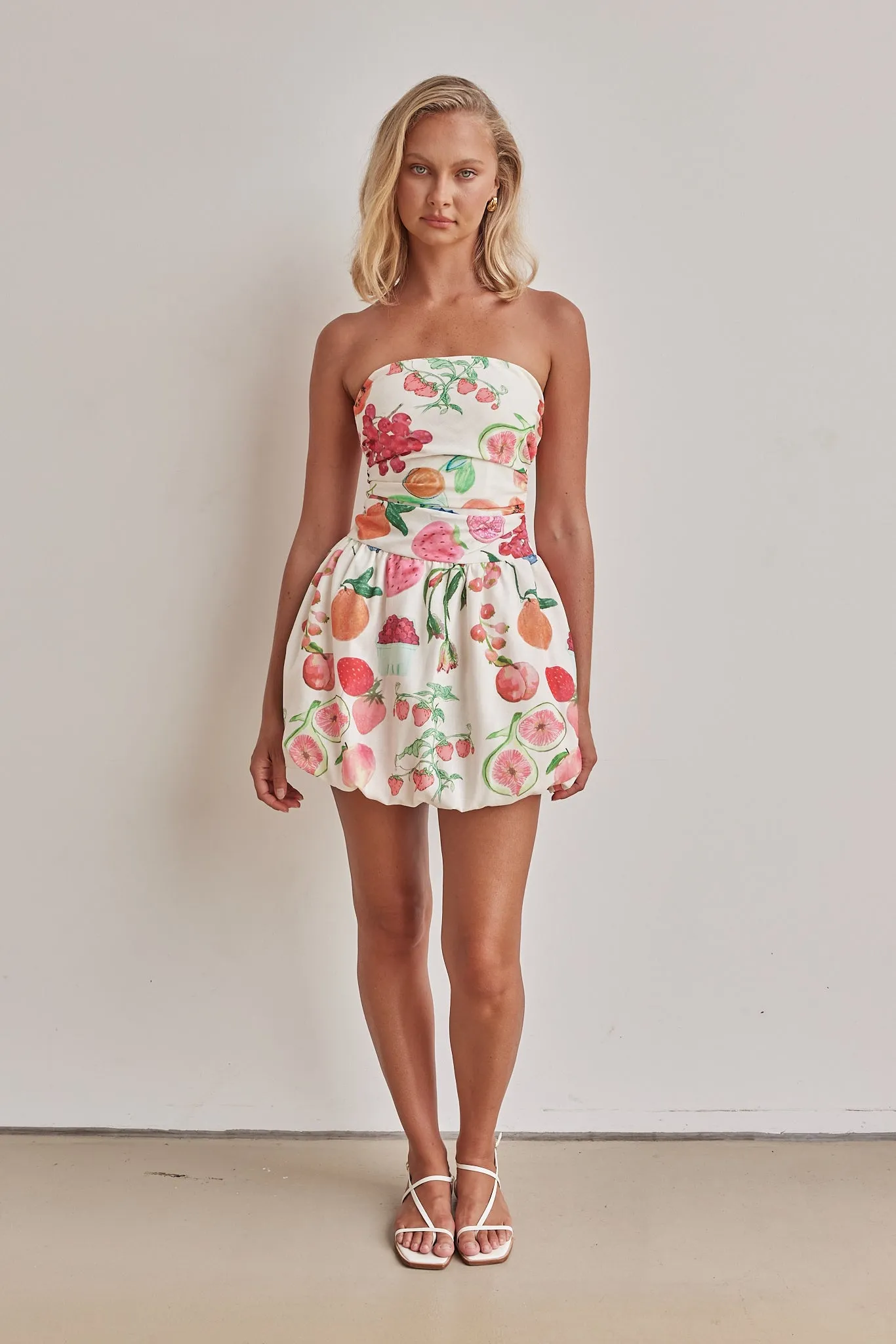 Strawberry Mini Dress (Cream)