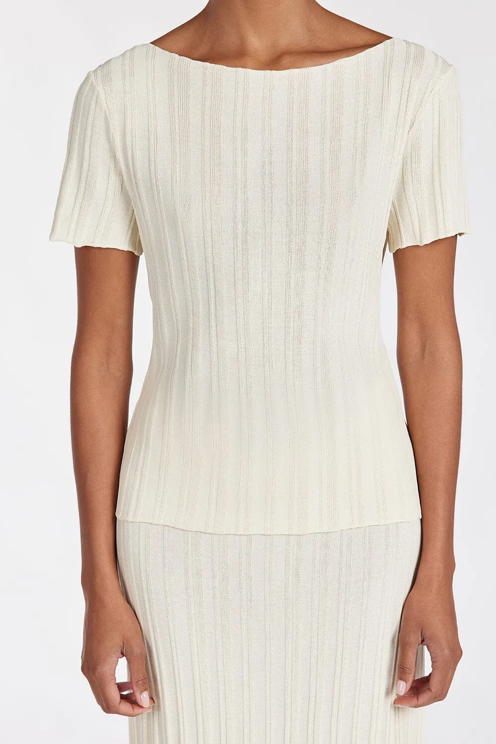 SYLVIA CREAM CAP SLEEVE TOP