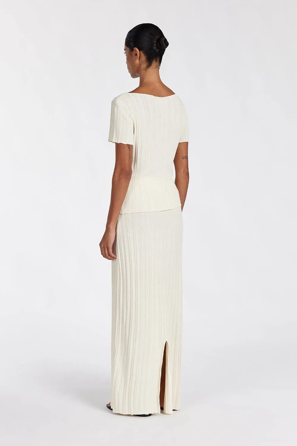 SYLVIA CREAM CAP SLEEVE TOP
