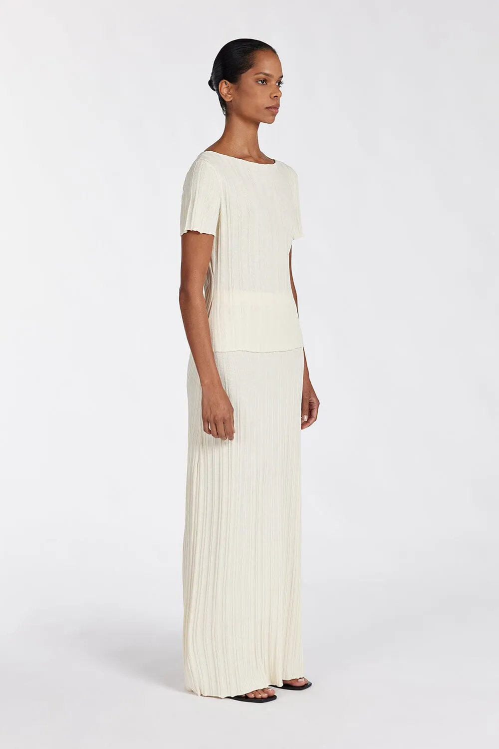 SYLVIA CREAM CAP SLEEVE TOP
