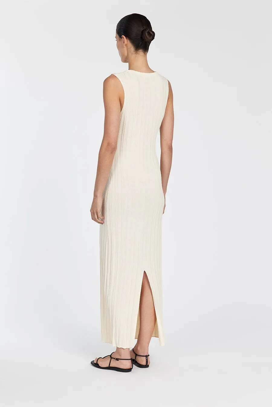 SYLVIA CREAM SLEEVELESS MAXI DRESS