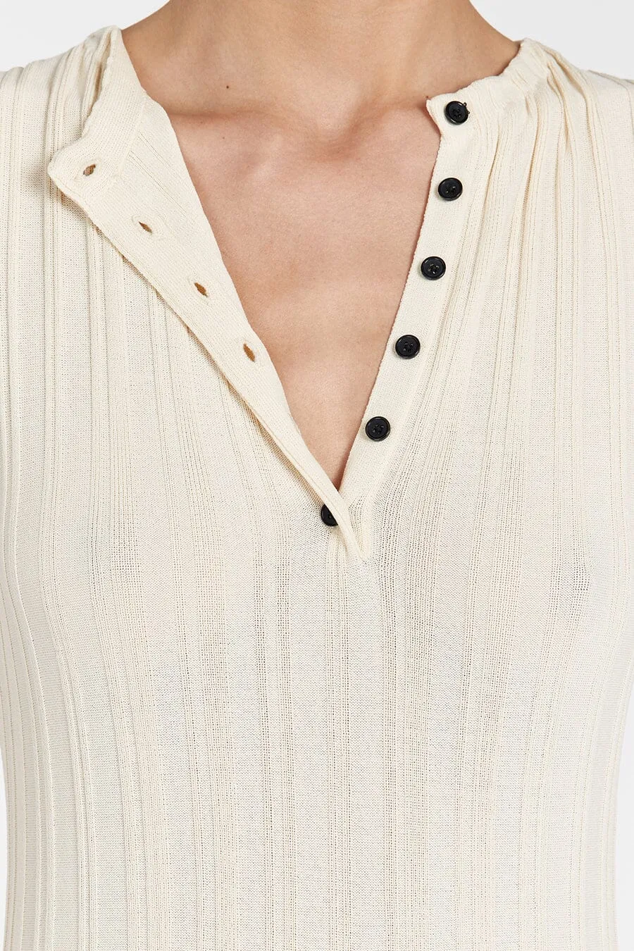 SYLVIA CREAM SLEEVELESS MAXI DRESS