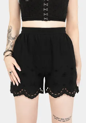 Synthweb Cotton Broderie Hem Shorts