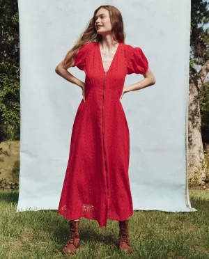 The Veranda Dress. -- Red Rose