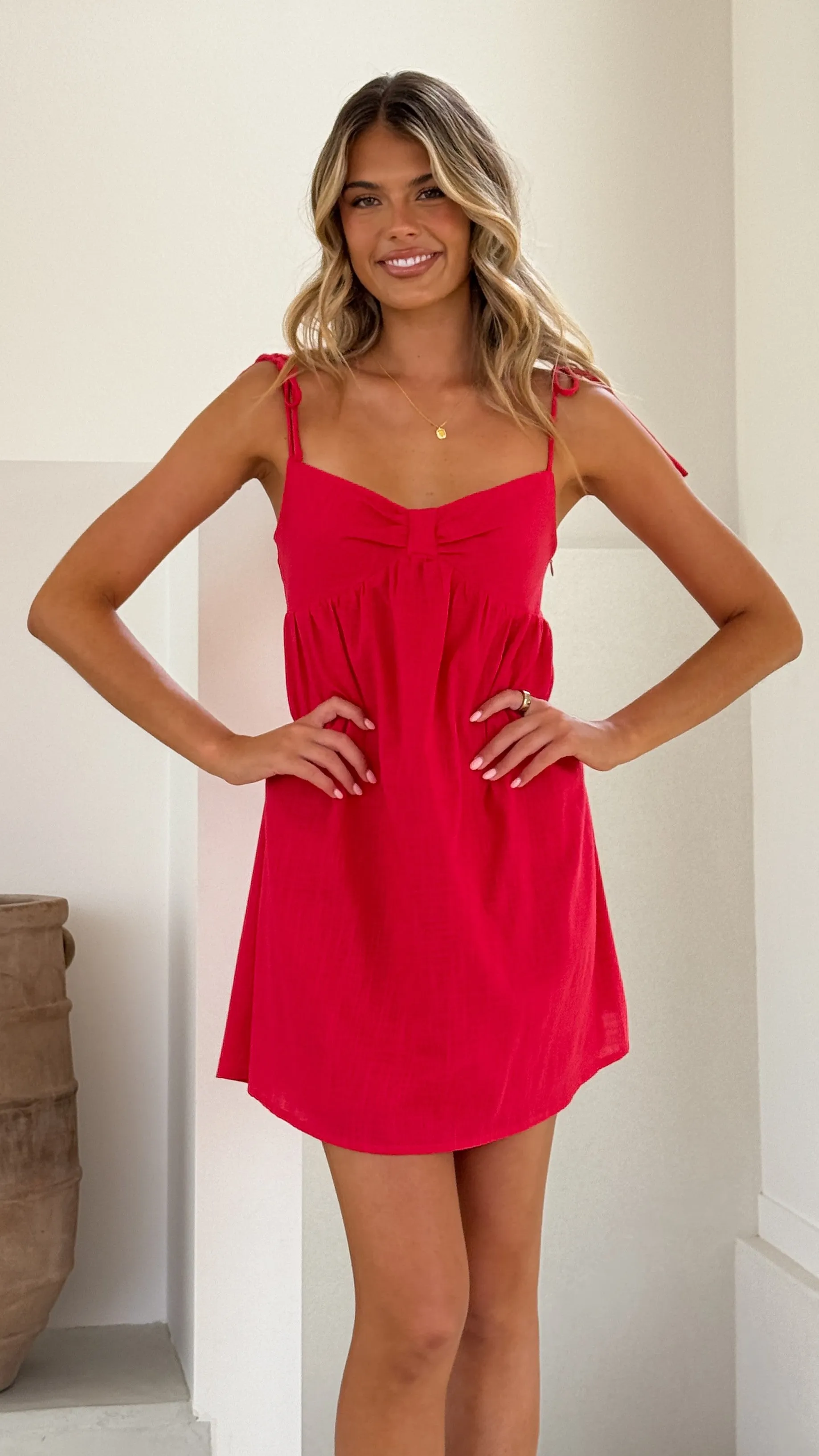 Uzi Mini Dress - Red