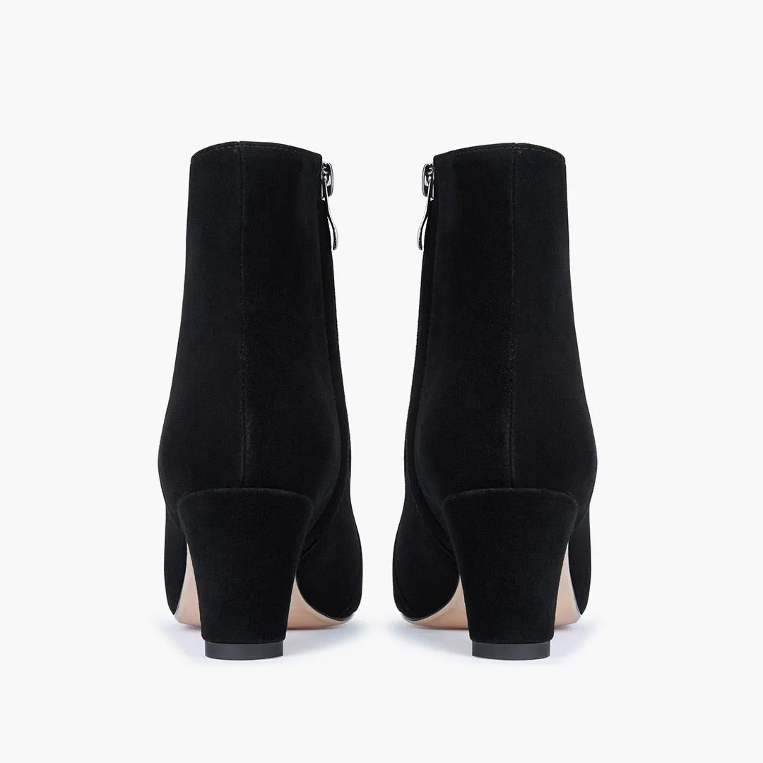 *VALERIE - suede mid-heel ankle boots