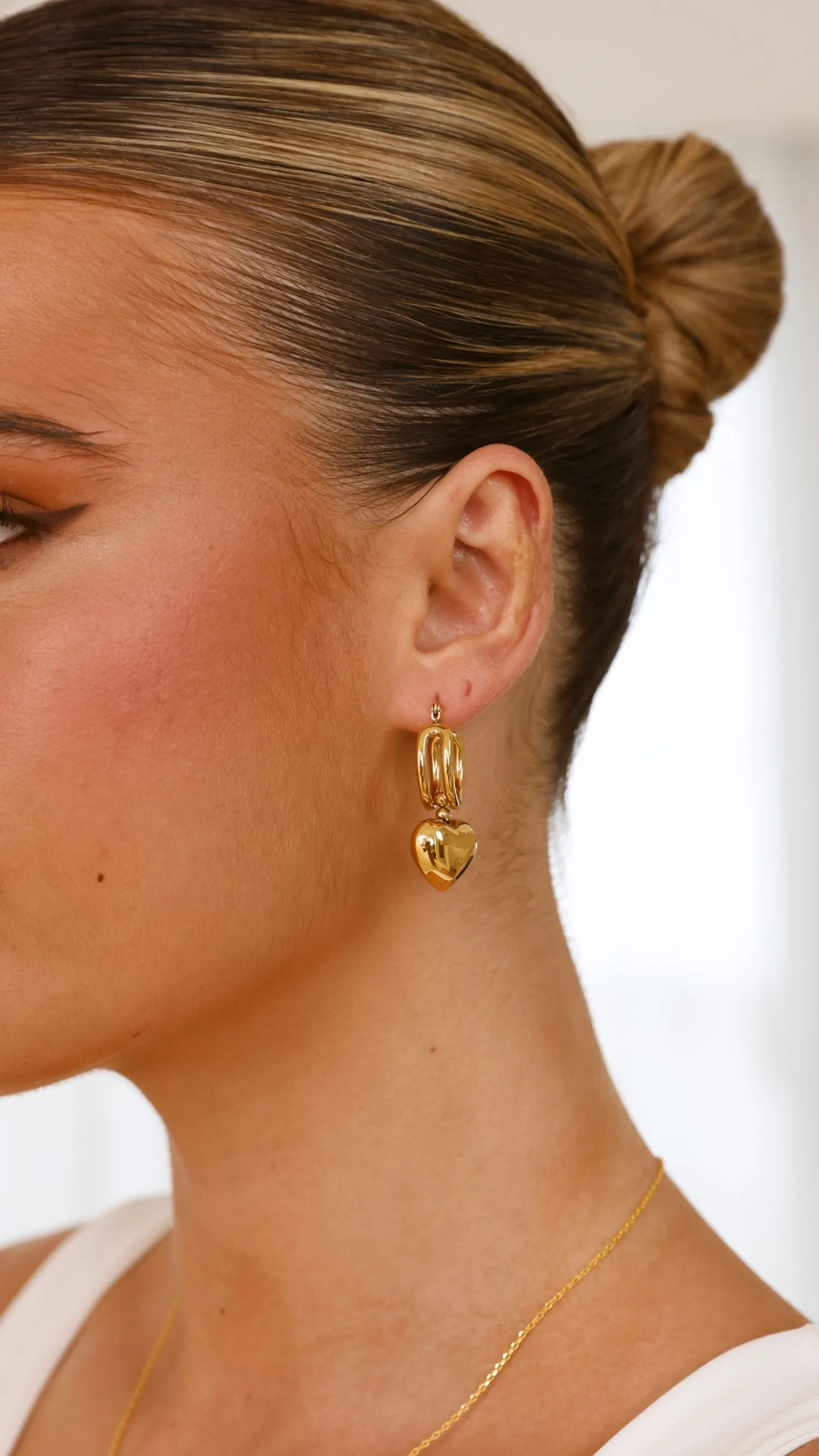 Varick Heart Earrings - Gold