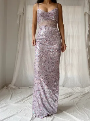 Vintage Lavender Sequins Dress - S