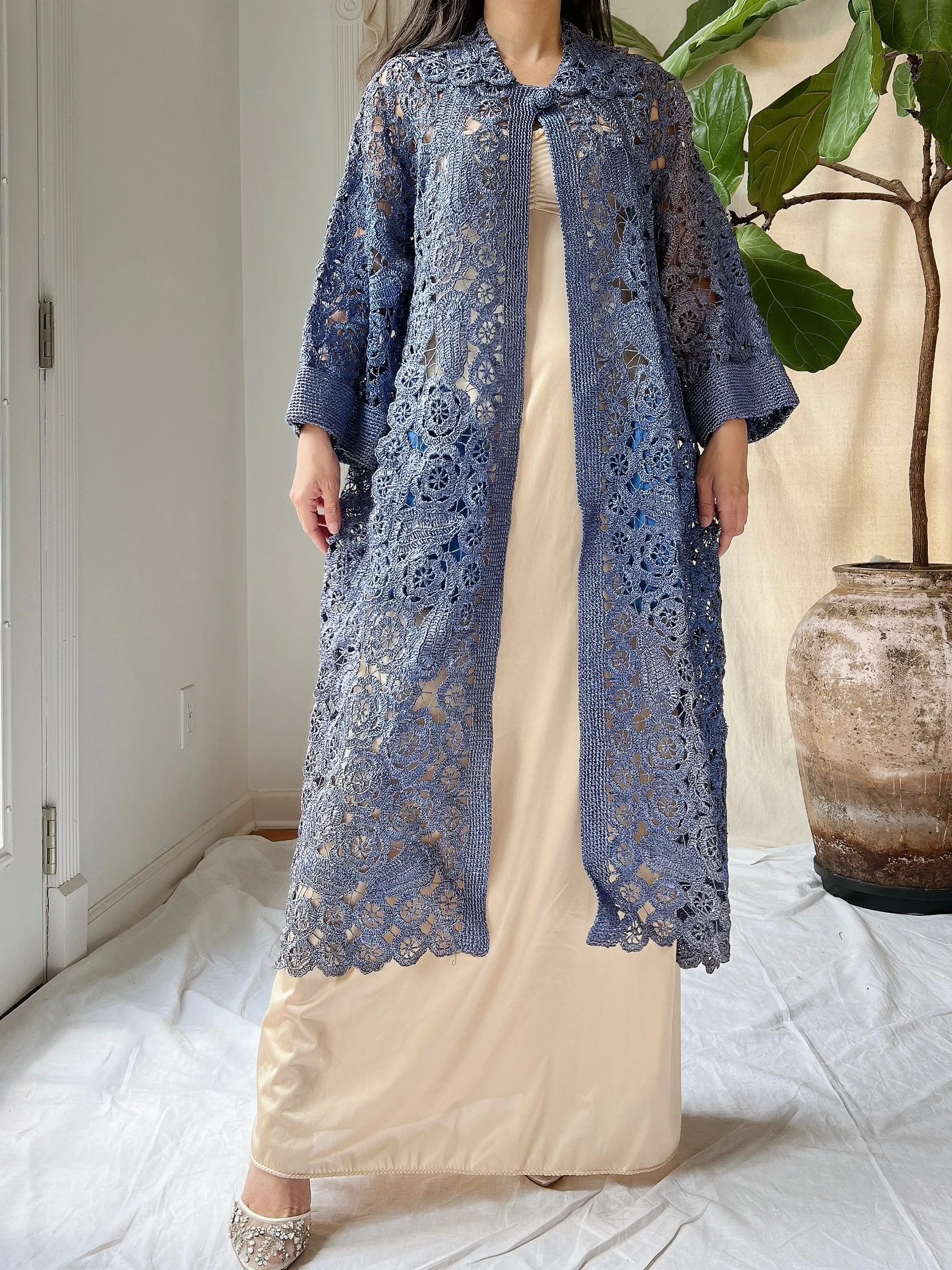 Vintage Ombre Raffia Duster - S/M