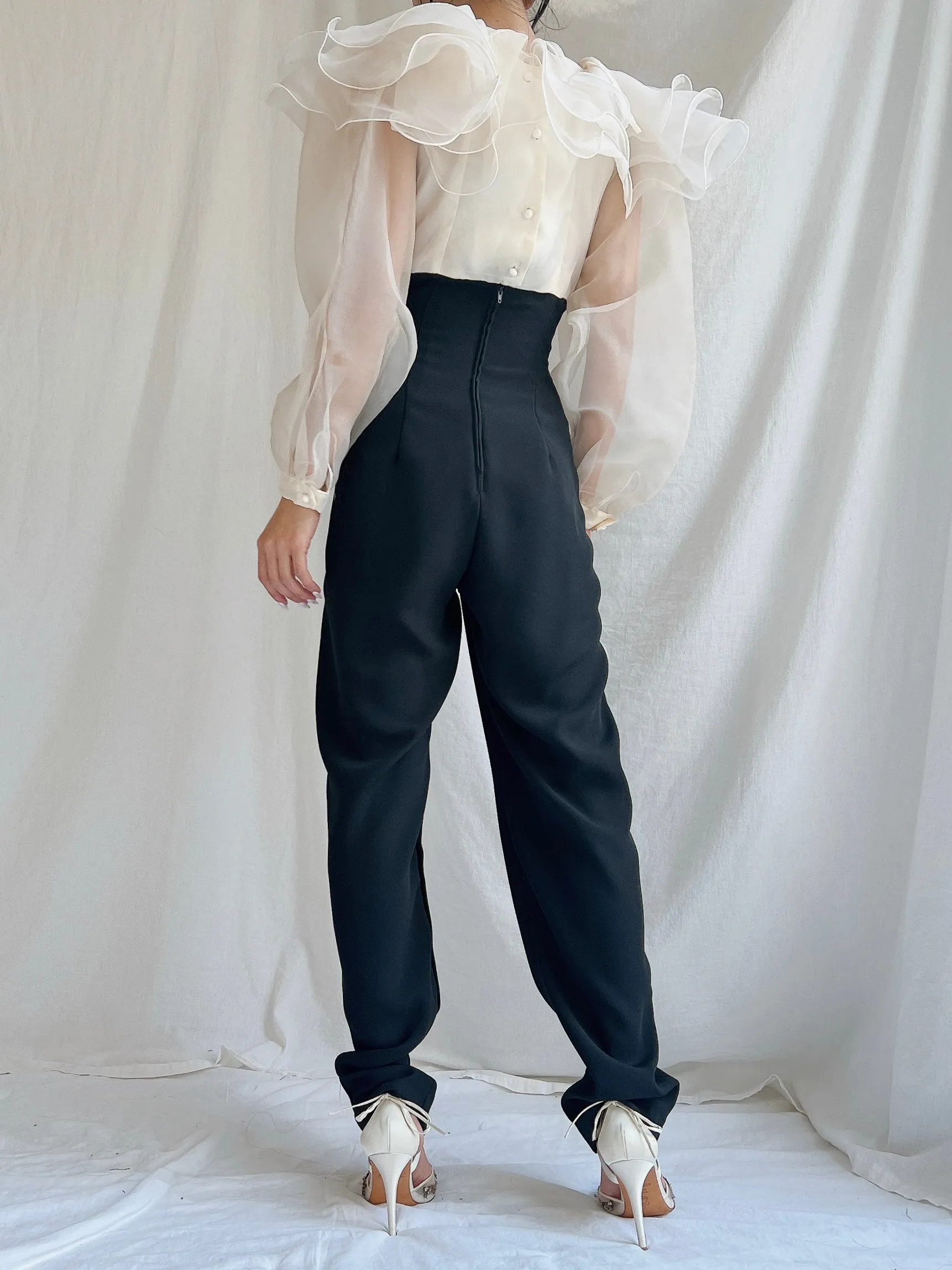 Vintage Organza and Rayon Jumpsuit/Romper - S