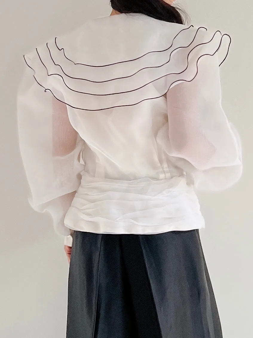 Vintage Organza Top - M