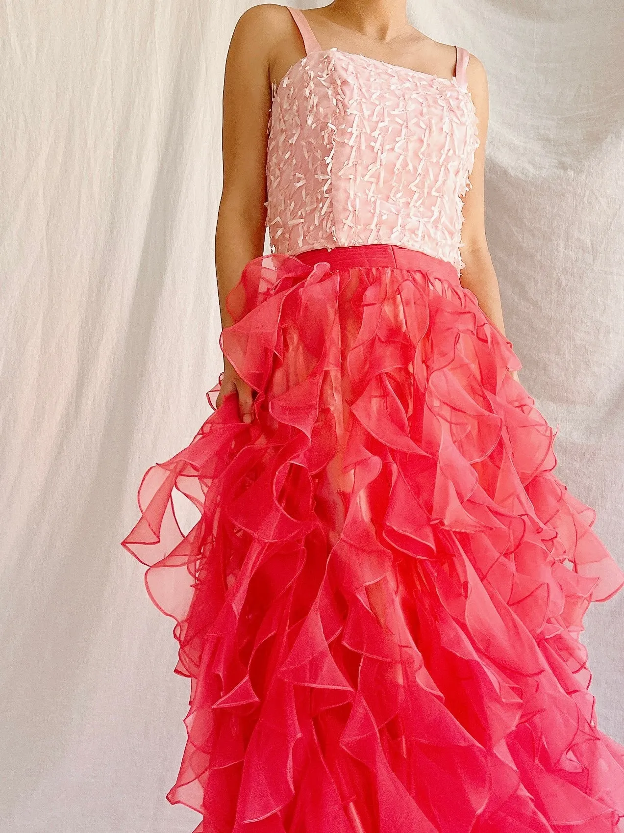 Vintage Pink Bow Cami - S