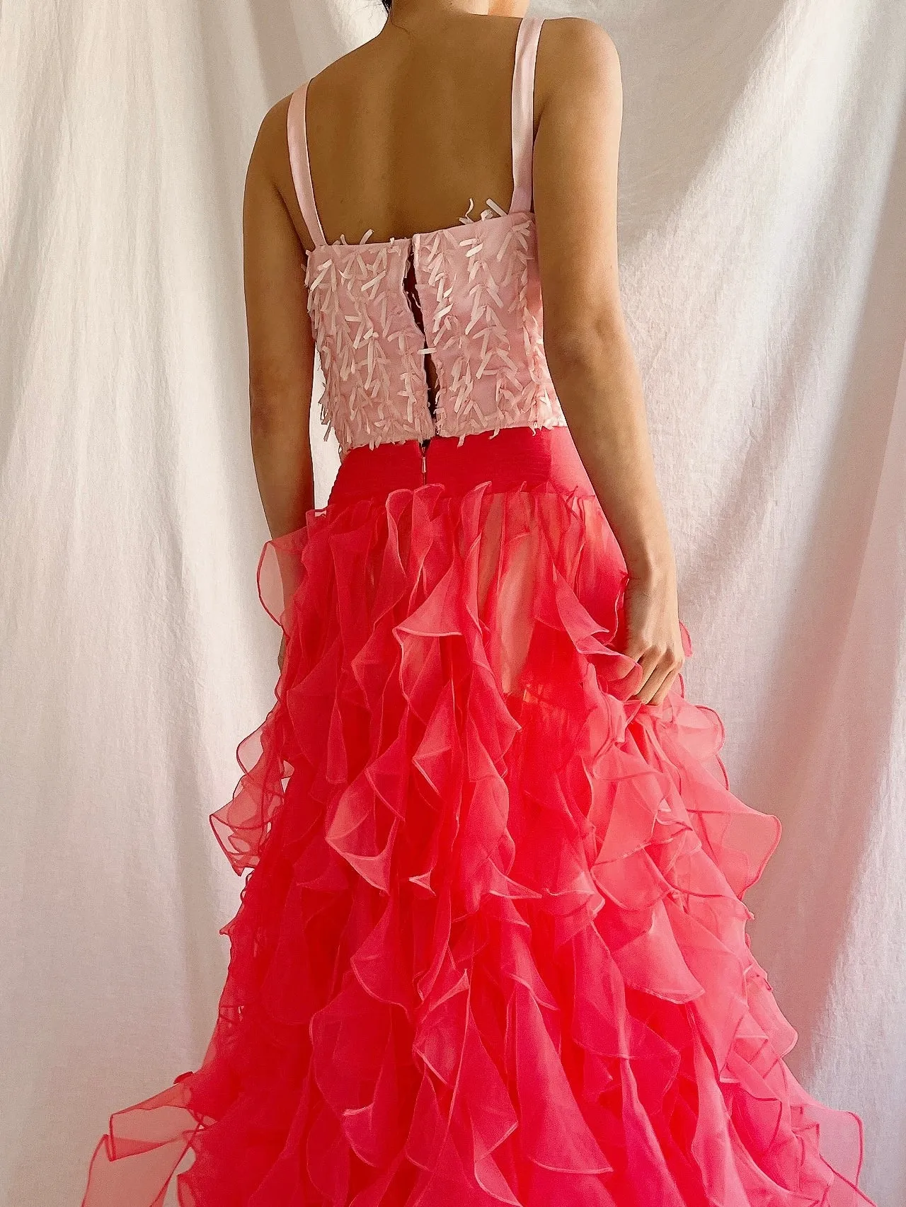 Vintage Pink Bow Cami - S