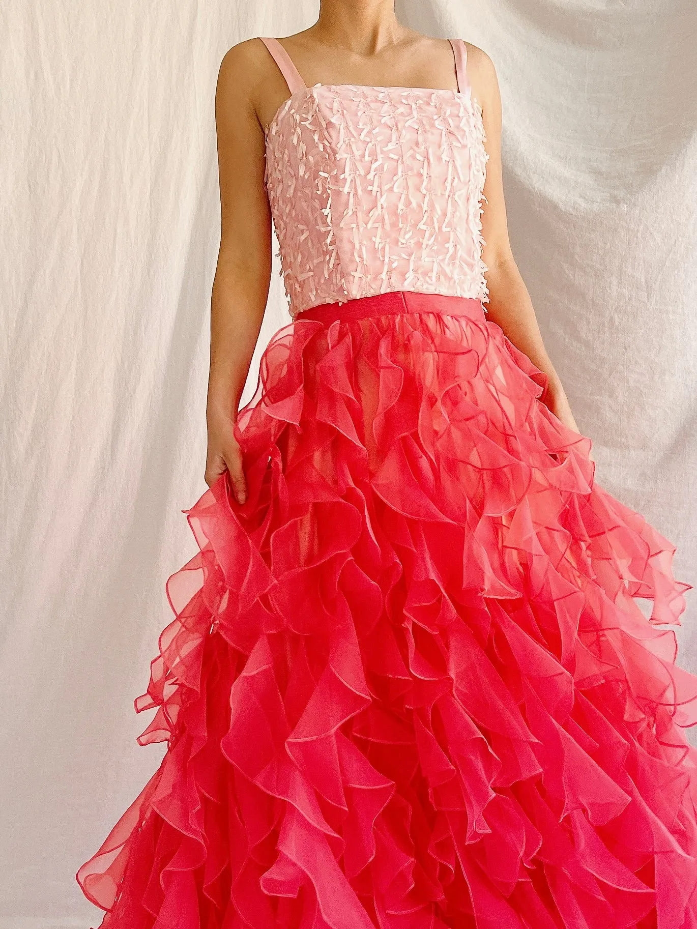 Vintage Pink Bow Cami - S
