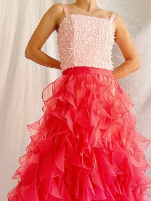 Vintage Pink Bow Cami - S