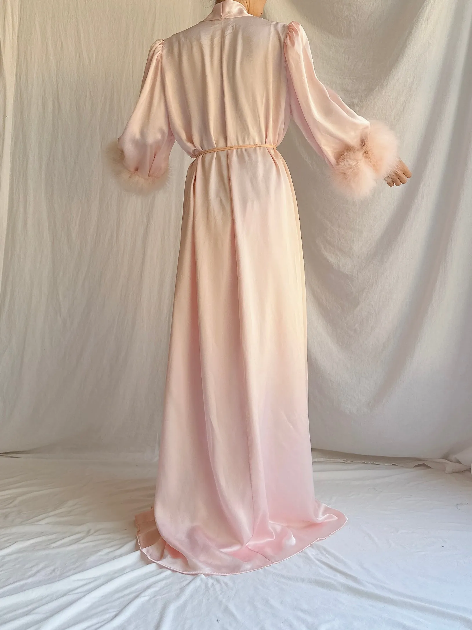 Vintage Pink Lucie Ann Feather 2 Piece Set - OSFM