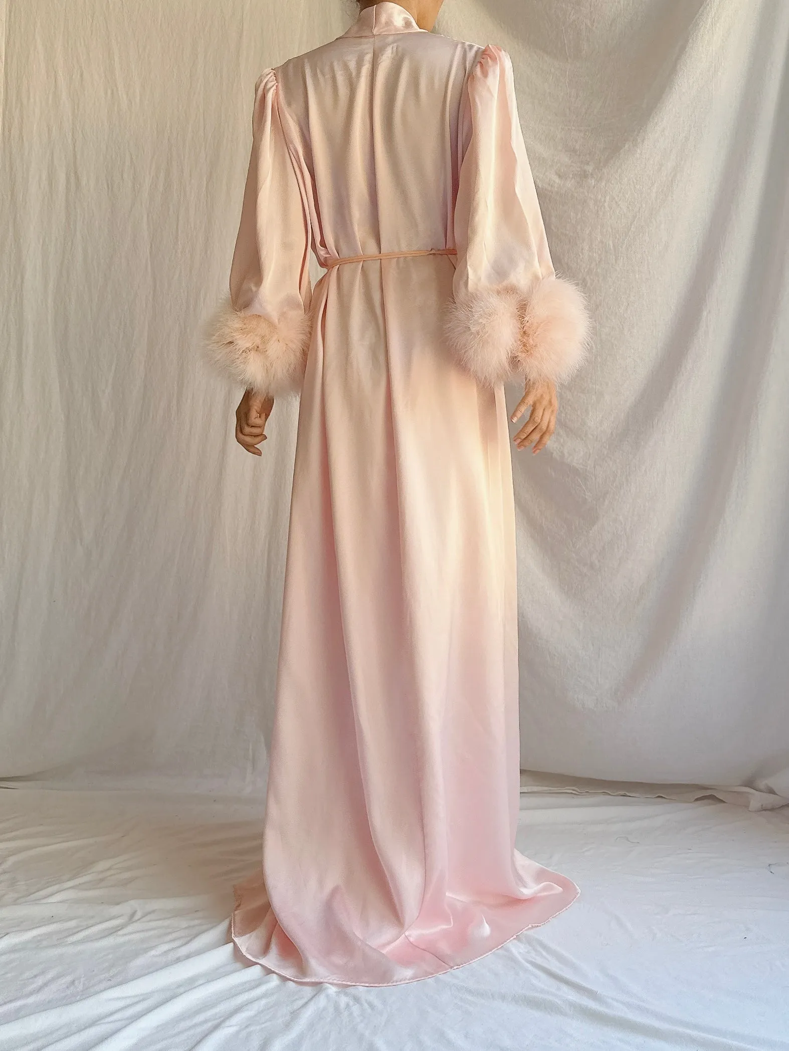 Vintage Pink Lucie Ann Feather 2 Piece Set - OSFM