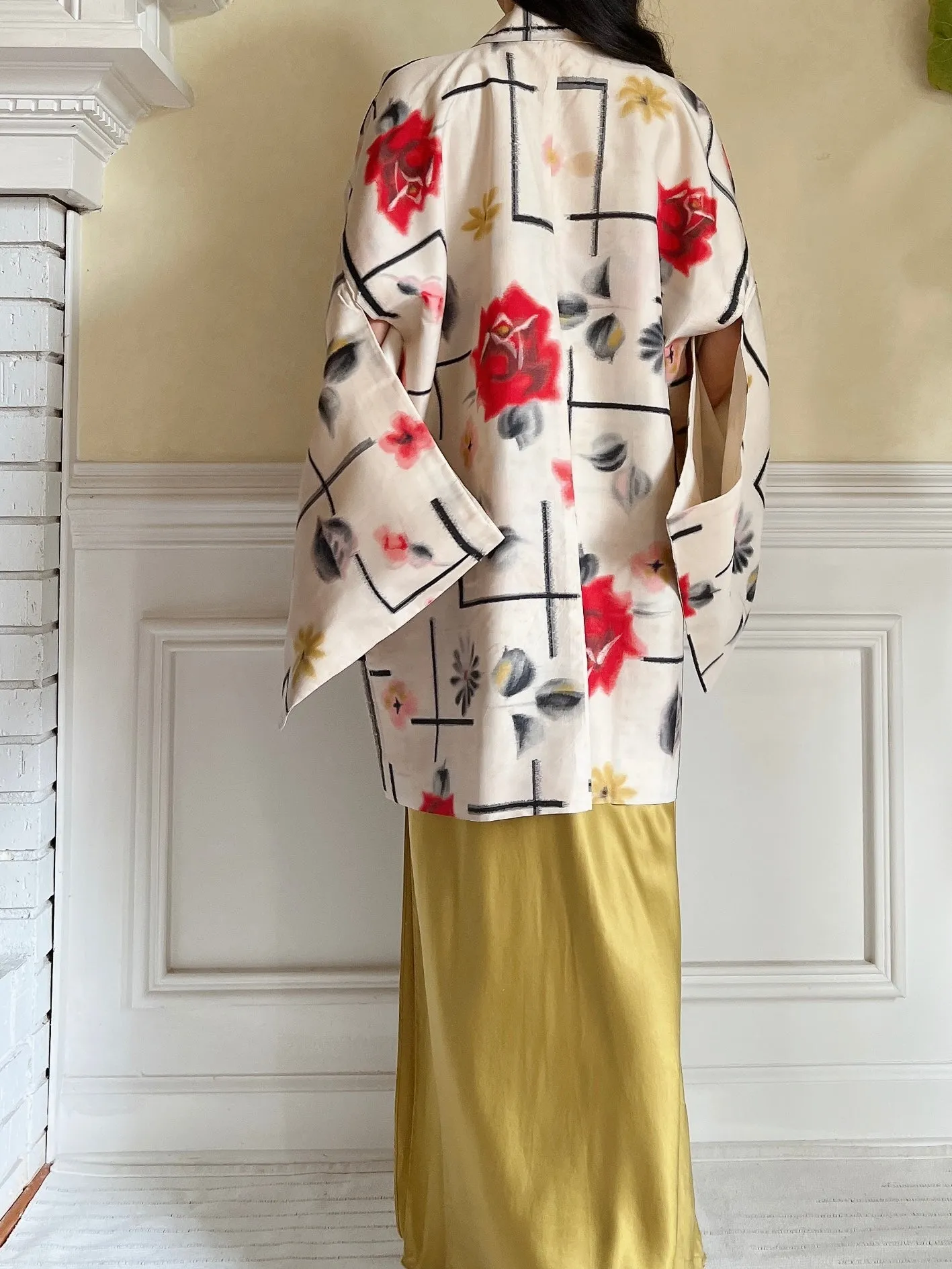 Vintage Pink Silk Kimono Jacket - OSFM