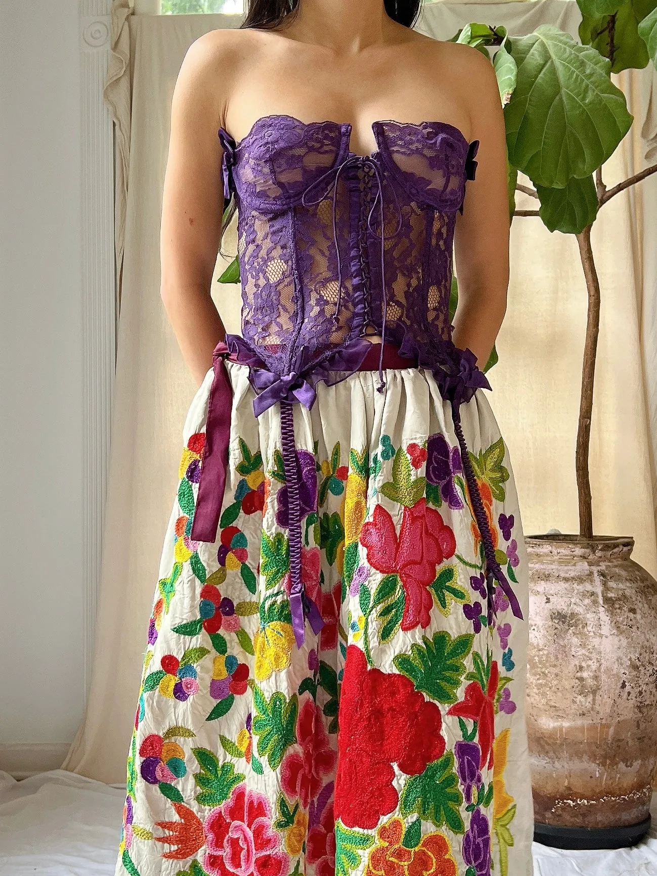 Vintage Puff Sleeve Dress - S