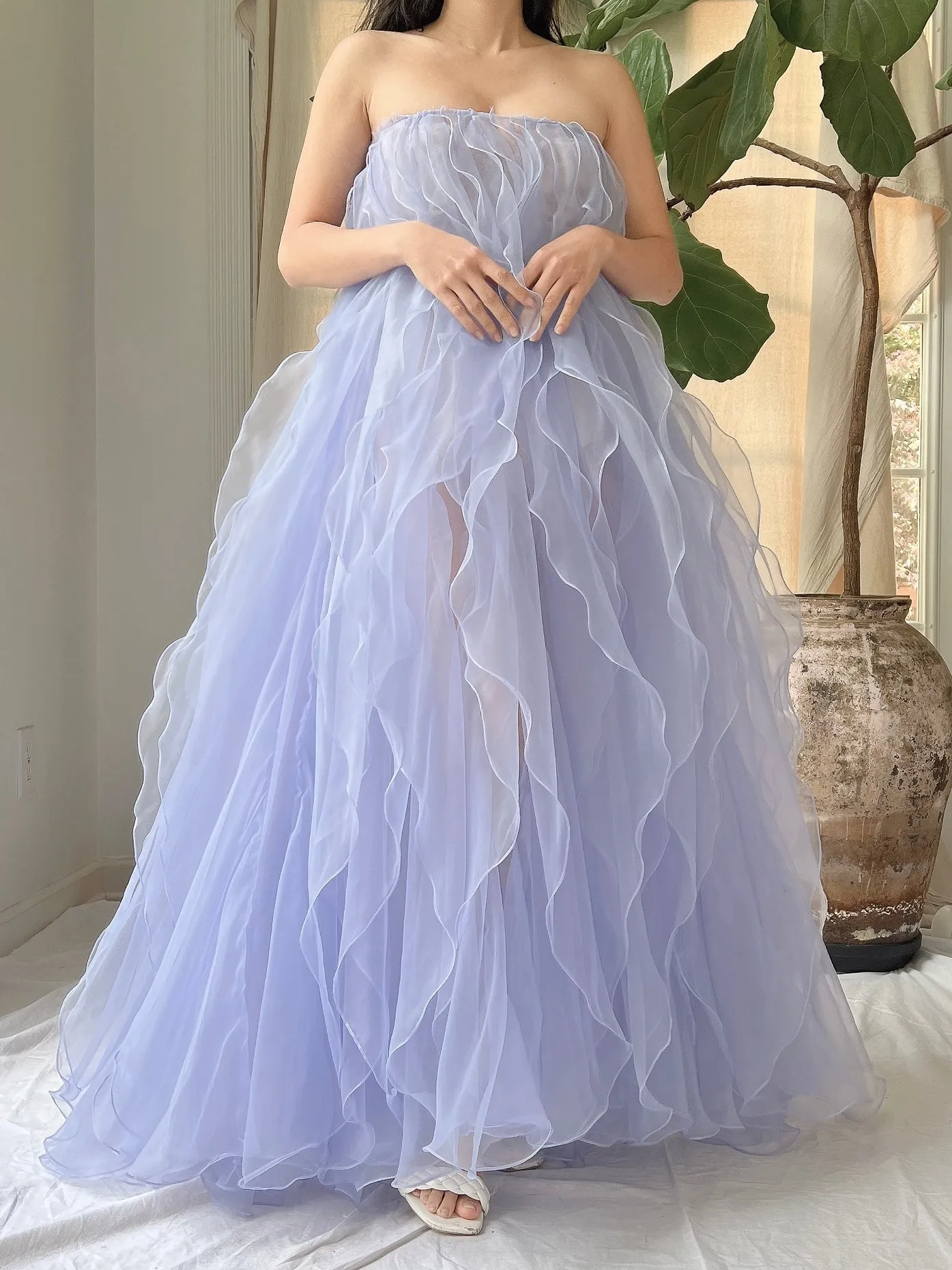 Vintage Ruffle Dress/Skirt - XS-M