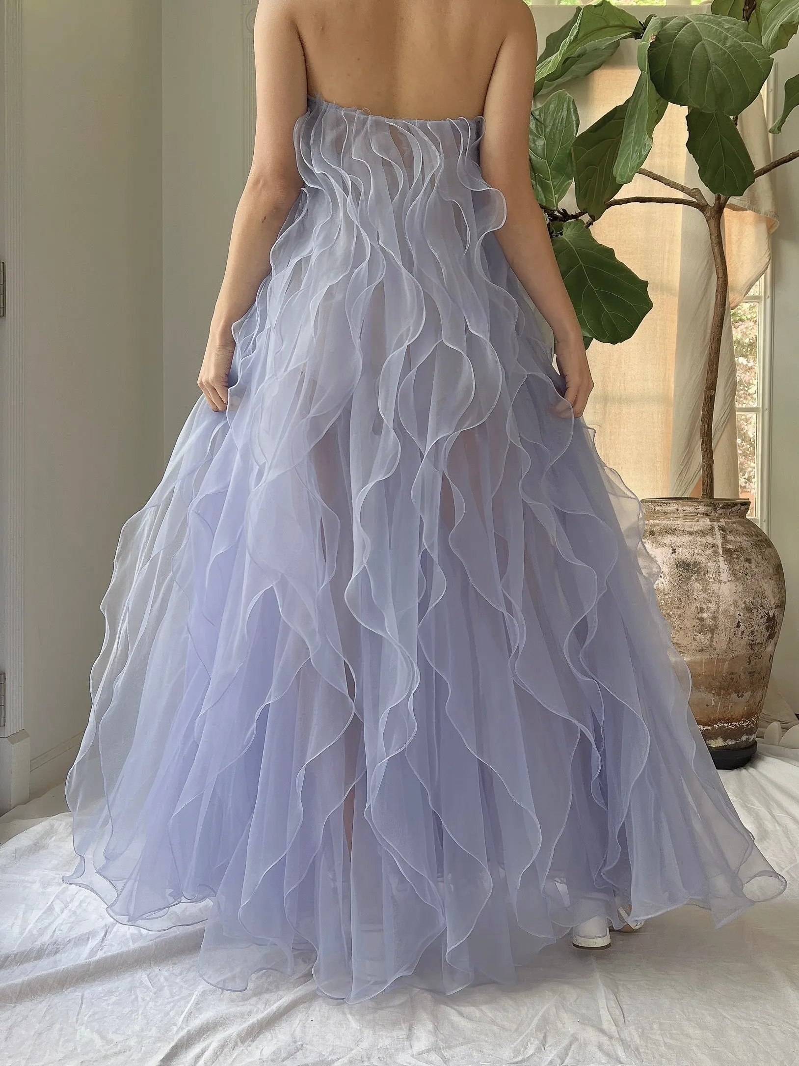Vintage Ruffle Dress/Skirt - XS-M