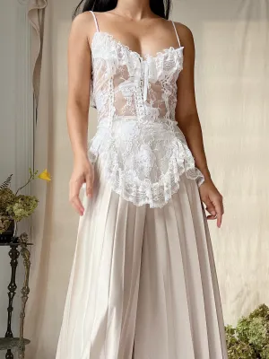 Vintage Sheer Lace Top - S/M