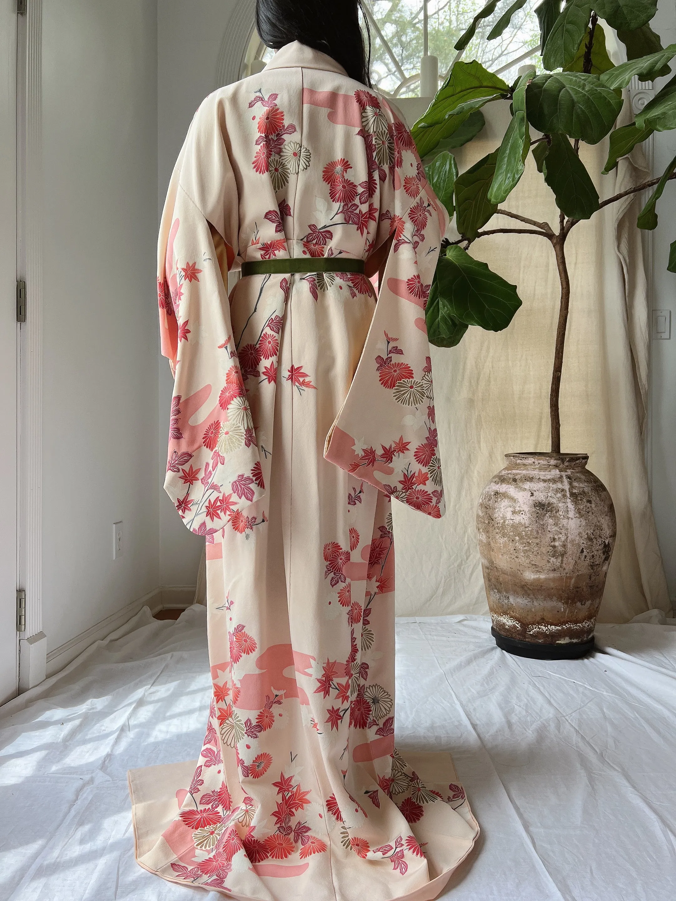Vintage Silk Crepe Kimono - OSFM