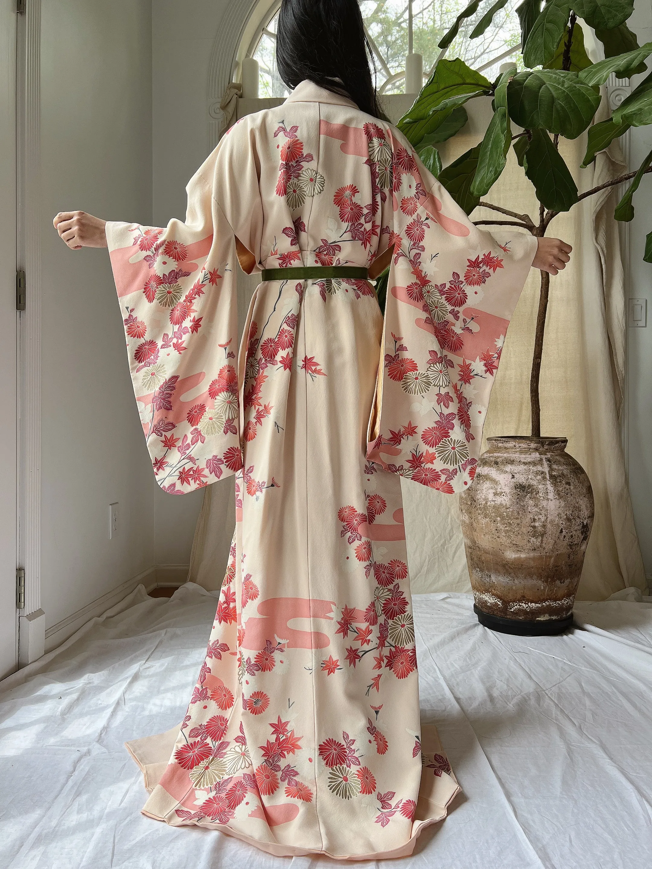 Vintage Silk Crepe Kimono - OSFM