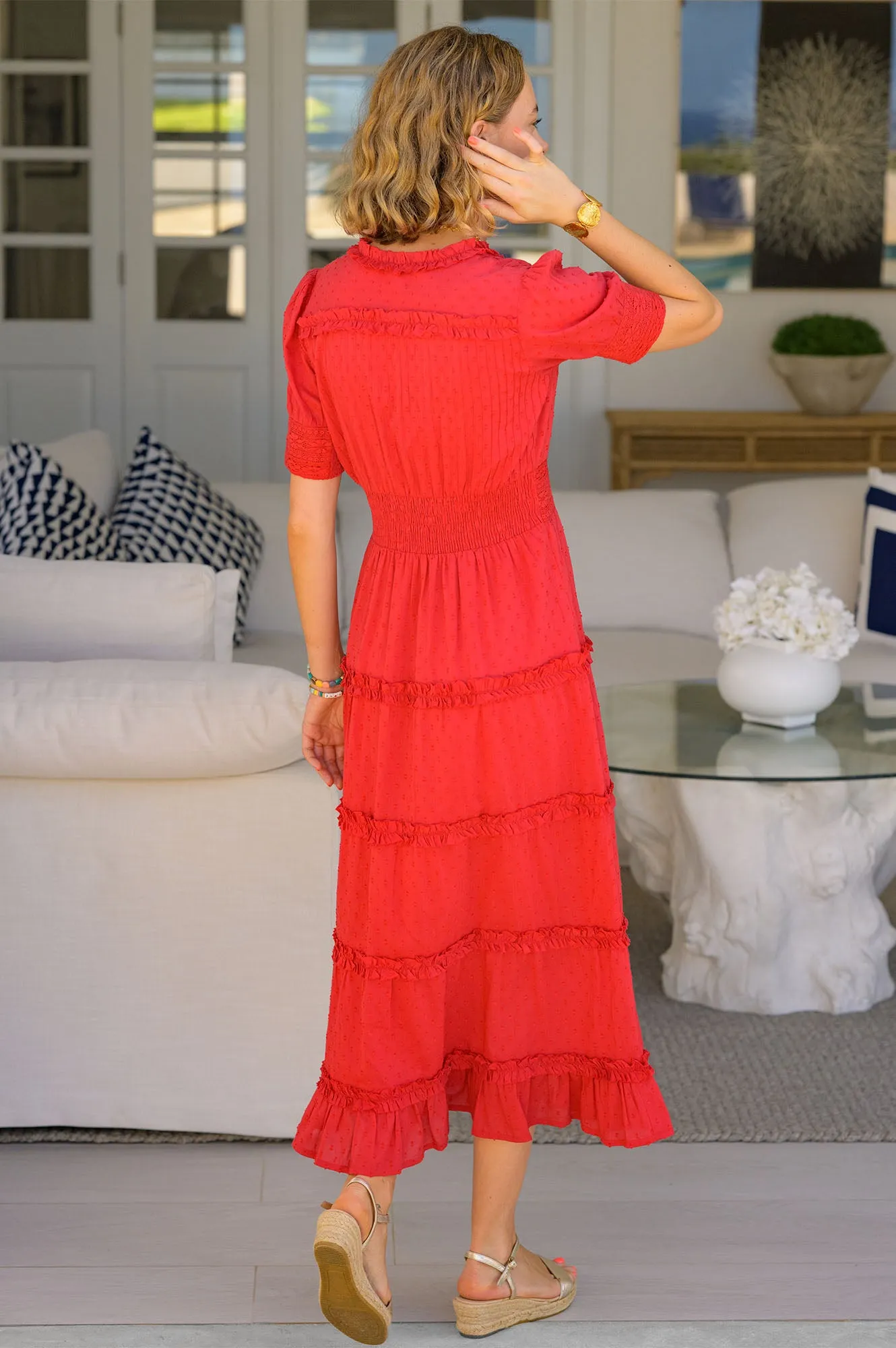 Viola Dress | Hot Red