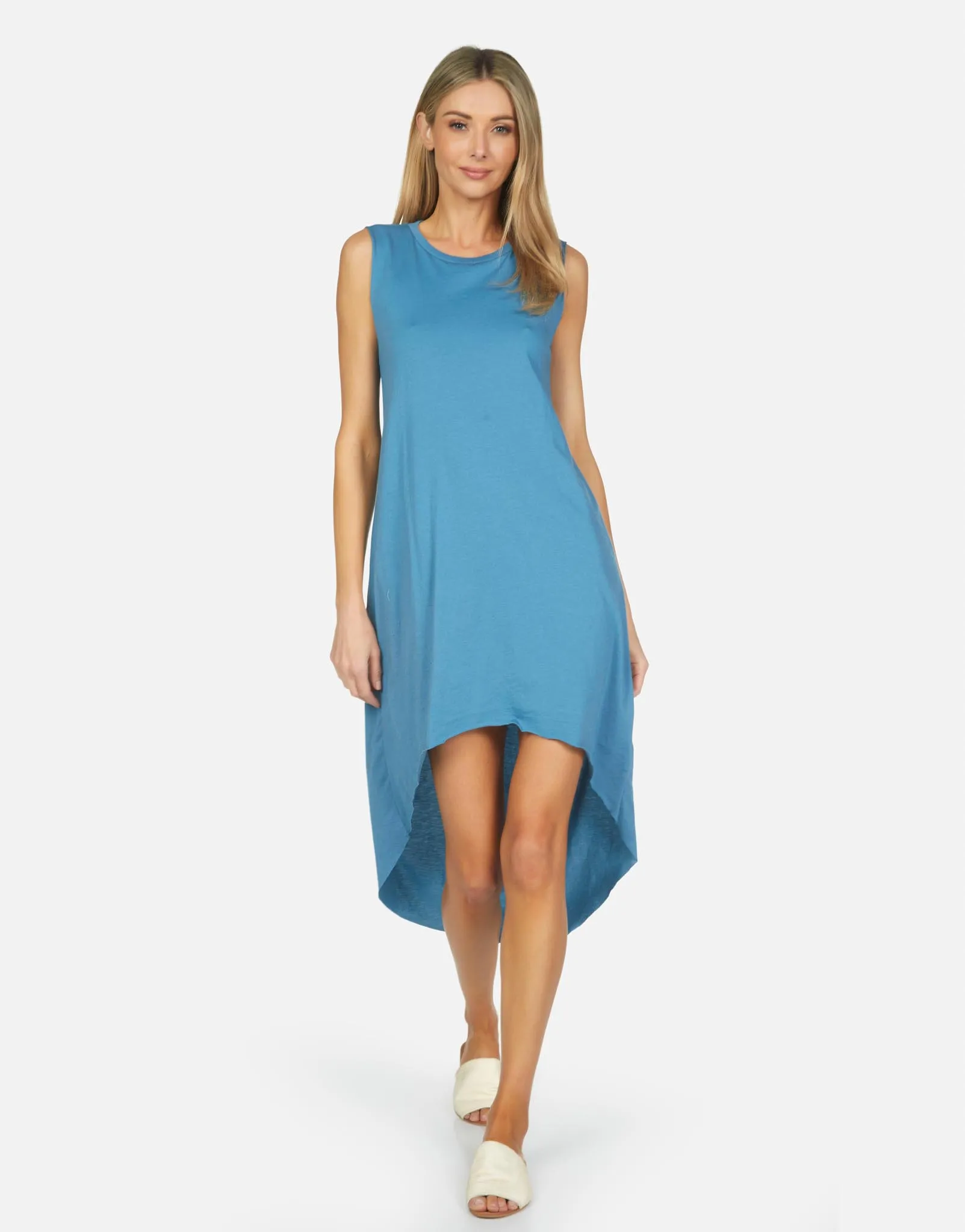 Walt LE Teal Sky High Low Dress