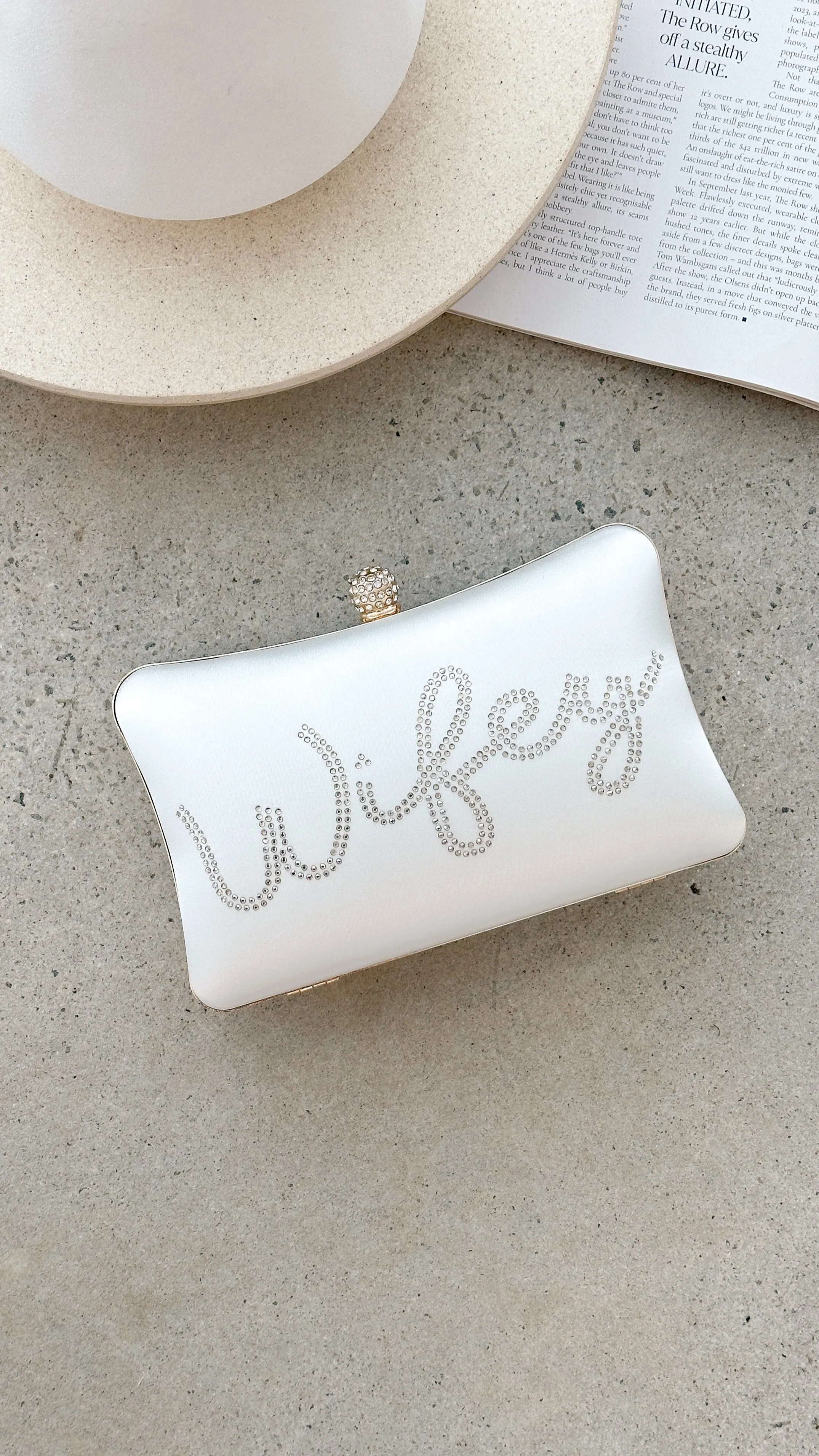 Wifey Satin Clutch - Gold