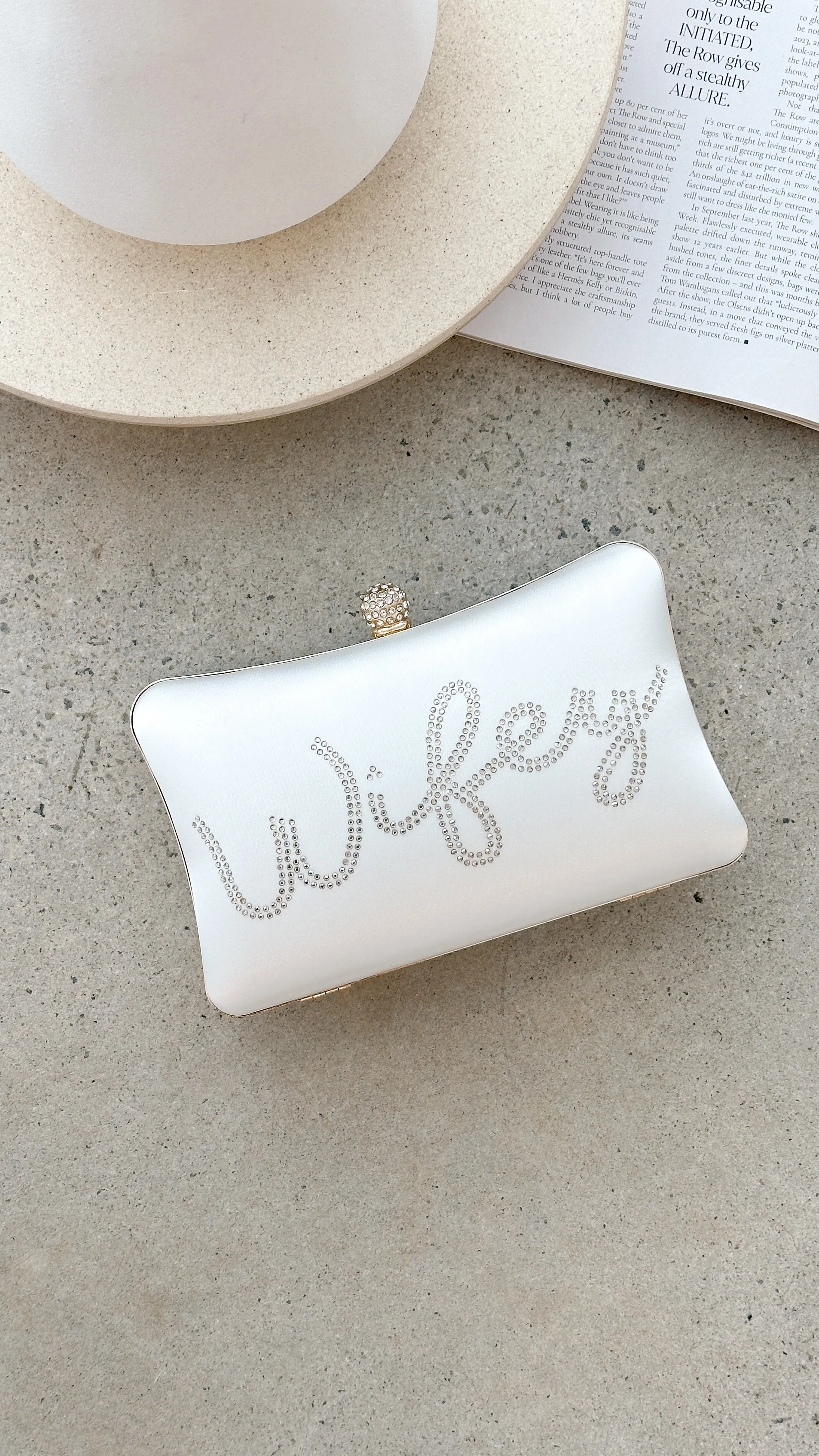 Wifey Satin Clutch - Gold